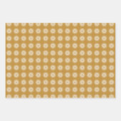 ミッドセンチュリーモダンスターバストオークル金ゴールドクリスマス ラッピングペーパーシート (正面3)