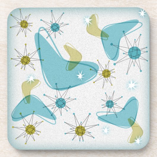 ミッドセンチュリーモダンスターバストコースターセット コースター (正面)