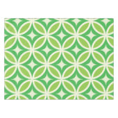 ミッドセンチュリーモダンスターバストサークル緑 テーブルクロス (正面(横))
