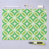 ミッドセンチュリーモダンスターバストサークル緑 薄葉紙 (クラフト)