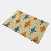 ミッドセンチュリーモダンスターバストダイヤモンド ドアマット (アングル)