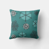 ミッドセンチュリーモダンスターバストティール（緑がかった色） クッション (裏面)