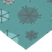 ミッドセンチュリーモダンスターバストティール（緑がかった色） ショートテーブルランナー (コーナー)