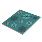 ミッドセンチュリーモダンスターバストティール(緑がかった色) タイル (側面)