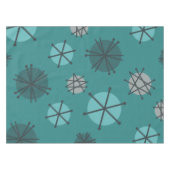 ミッドセンチュリーモダンスターバストティール（緑がかった色） テーブルクロス (正面(横))