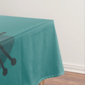 ミッドセンチュリーモダンスターバストティール（緑がかった色） テーブルクロス (インサイチュ)