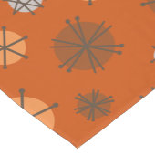ミッドセンチュリーモダンスターバストバーンドオレンジ ショートテーブルランナー (コーナー)