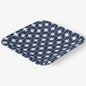 ミッドセンチュリーモダンスターバストパターン海軍 ペーパープレート (傾斜あり)