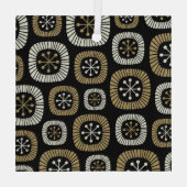 ミッドセンチュリーモダンスターバストパターン ガラスオーナメント (裏面)