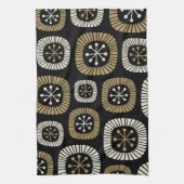 ミッドセンチュリーモダンスターバストパターン キッチンタオル (縦)