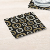 ミッドセンチュリーモダンスターバストパターン スクエアペーパーコースター (アングル)