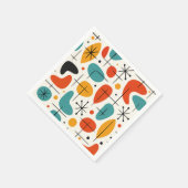 ミッドセンチュリーモダンスターバストパターン スタンダードカクテルナプキン (角)