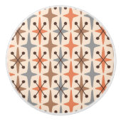 ミッドセンチュリーモダンスターバストパターン セラミックノブ (正面)