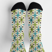 ミッドセンチュリーモダンスターバストパターン ソックス (上部)