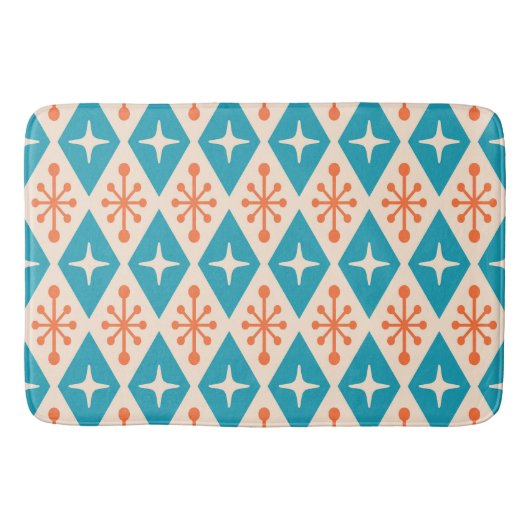 ミッドセンチュリーモダンスターバストパターン バスマット (正面)