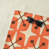 ミッドセンチュリーモダンスターバストパターン ビーチタオル (インサイチュ)