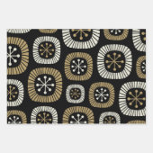 ミッドセンチュリーモダンスターバストパターン ラッピングペーパーシート (正面3)