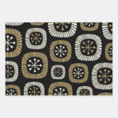 ミッドセンチュリーモダンスターバストパターン ラッピングペーパーシート (正面2)