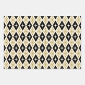 ミッドセンチュリーモダンスターバストパターン ラッピングペーパーシート (正面3)