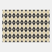 ミッドセンチュリーモダンスターバストパターン ラッピングペーパーシート (正面)