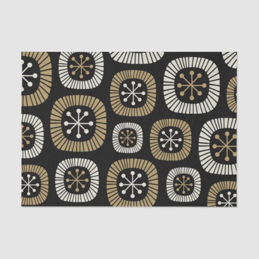 ミッドセンチュリーモダンスターバストパターン 薄葉紙 (正面)