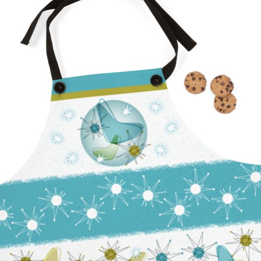 ミッドセンチュリーモダンスターバストユニセックスエプロン。 エプロン