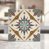 ミッドセンチュリーモダンスターバスト幾何学 タイル