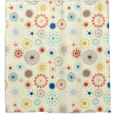 ミッドセンチュリーモダンスターバスト シャワーカーテン (正面)