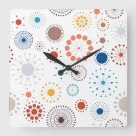 ミッドセンチュリーモダンスターバスト スクエア壁時計