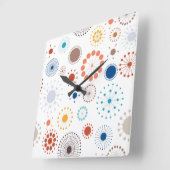 ミッドセンチュリーモダンスターバスト スクエア壁時計 (傾斜)