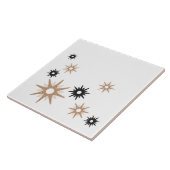 ミッドセンチュリーモダンスターバスト |ピンクとブラック タイル (側面)