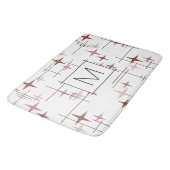 ミッドセンチュリーモダンスターピンク バスマット (アングル)