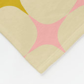 ミッドセンチュリーモダンスター |ヴィンテージの色パーソナライズされた フリースブランケット (角)