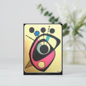 "ミッドセンチュリーモダンスチルライフイエロー" ポストカード (スタンド正面)