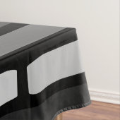 ミッドセンチュリーモダンストライプズブラック テーブルクロス (インサイチュ)