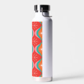 ミッドセンチュリーモダンスネジー・オレンジとアクア ウォーターボトル (左面)