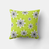 ミッドセンチュリーモダンスノーフレークスチャートルーズ クッション (裏面)