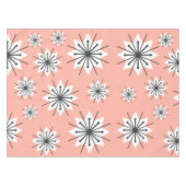 ミッドセンチュリーモダンスノーフレークスピーチ テーブルクロス (正面(横))