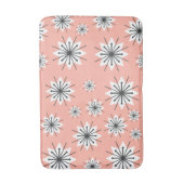 ミッドセンチュリーモダンスノーフレークスピーチ バスマット (正面縦)