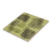 ミッドセンチュリーモダンスプートニクオリーブ タイル (側面)