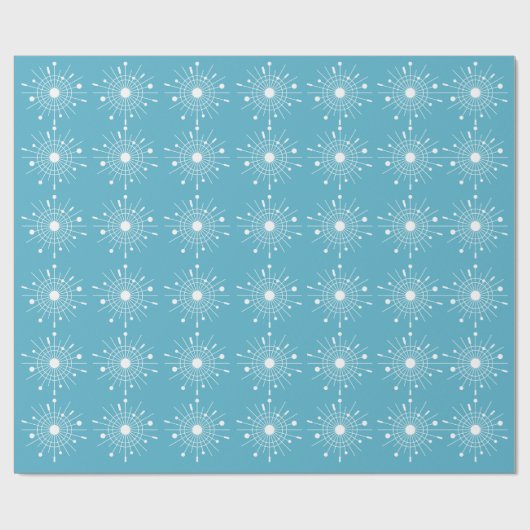 ミッドセンチュリーモダンスプートニクスノーフレーククリスマスMCM ラッピングペーパー (フラット)