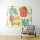 ミッドセンチュリーモダンスプートニ数々のク色1 タペストリー (インサイチュ(横))