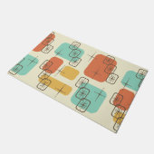 ミッドセンチュリーモダンスプートニ数々のク色1 ドアマット (アングル)