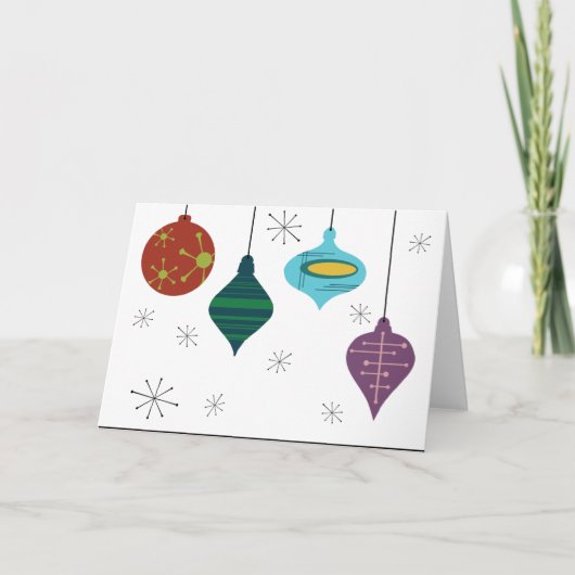 ミッドセンチュリーモダンズつるホリデーオーナメント球根 シーズンカード (正面)