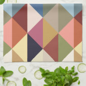 ミッドセンチュリーモダンズカラフル三角形 キッチンタオル (折り畳み)