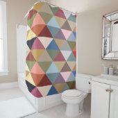 ミッドセンチュリーモダンズカラフル三角形 シャワーカーテン (インサイチュ)