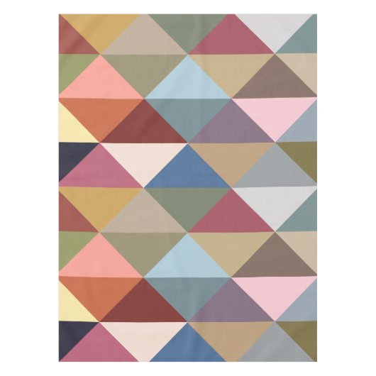 ミッドセンチュリーモダンズカラフル三角形 テーブルクロス (正面)