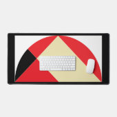 ミッドセンチュリーモダンセミクルジオメトリックカスタム デスクマット (キーボード&マウス)