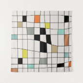 ミッドセンチュリーモダンタイル タペストリー (正面(横))