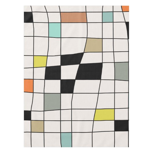 ミッドセンチュリーモダンタイル テーブルクロス (正面)